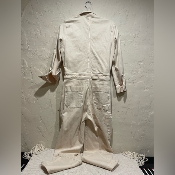 MOTHER Cream Denim Jumpsuit One Piece NWOT - Picture 5 of 12